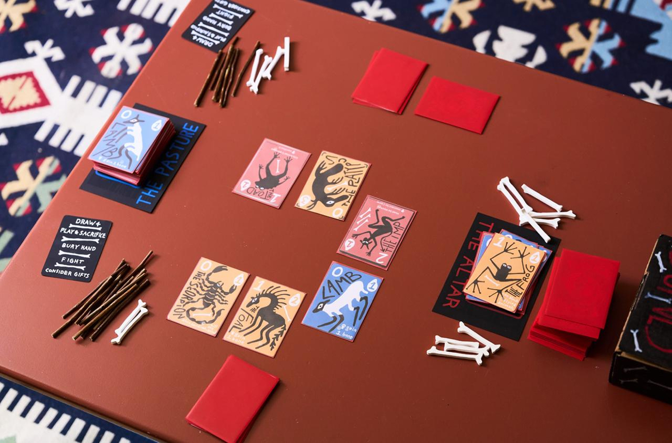 BONES cards laid out on a table
